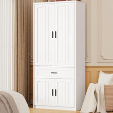 77" Tall White Armoire