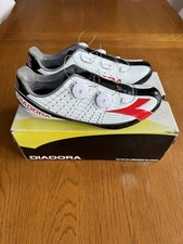 * Diadora Vortex Pro Road Cycling Shoes – EU 42.5 – White / Black / Red *