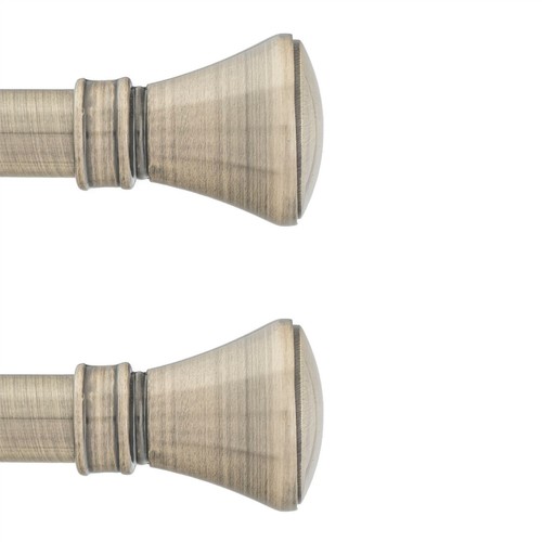 Pair curtain pole finials - of,