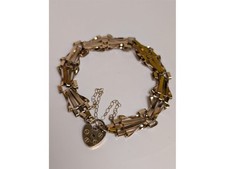 9ct yellow gold gate bracelet - 9ct,