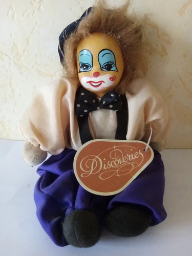 Clown doll vintage porcelain - clown,