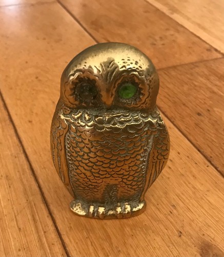 Vintage brass owl spill - vintage,