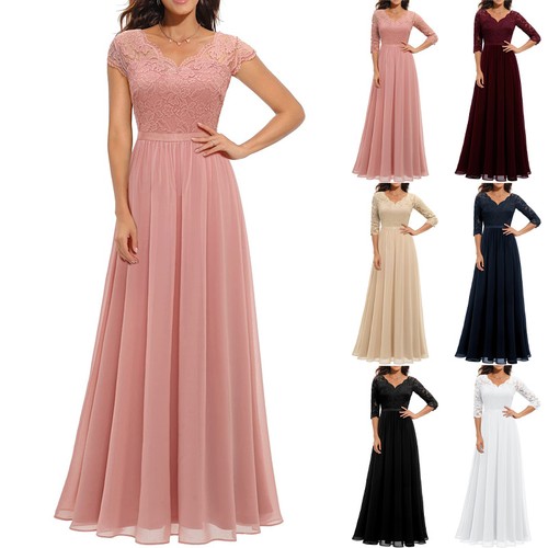 Ladies formal lace dress long - ladies,