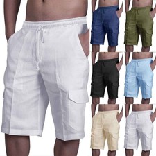 Mens Cargo Shorts Elasticated