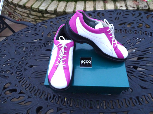 Ladies ecco leather golf shoes - ecco,