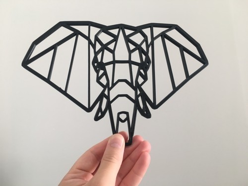 Geometric polygonal elephant - polygonal,