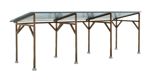 Wooden carport plastic - h0,