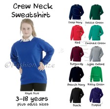 Girls Boys Kids School Jumper Sweatshirt Uniform Age 3-15 Years