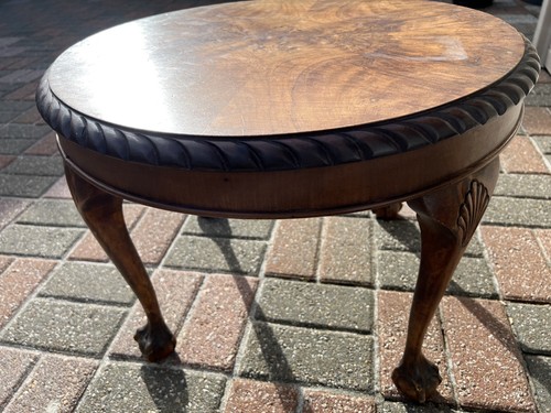 Antique coffee table burr - antique,