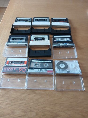 Used cassette tapes in - cassette, (9