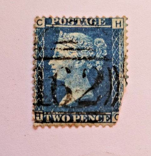 Victorian penny blue stamp - victorian,