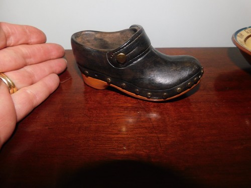 Unusual pottery mini clog - unusual, boot