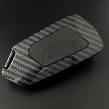 	Carbon Fibre Style Remote Car Key Case For VW Golf 8 Skoda Octavia Seat Cupra