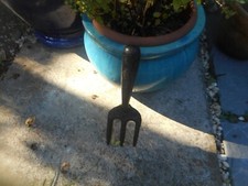 Old all iron garden hand fork
