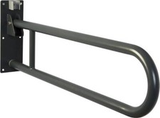 Croydex Fold Away Drop Down Grab Rail Wall Mount Mobility Aid Steel Grey