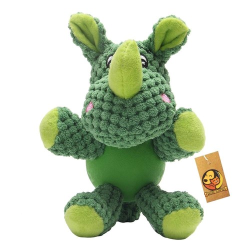 Dog toy rhino squeak tough - rhino,