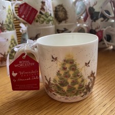 BNWT Royal Worcester Wrendale Designs ‘Oh Christmas Tree’ Mug Fine Bone China