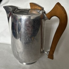 Picquot ware coffee or hot water pot 1950's wooden handle