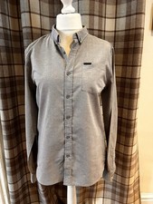 Gents Grey Firetrap Long Sleeve Shirt Size Large