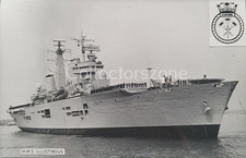 British Royal Navy HMS Illustrious R06 Aircraft Carrier Ship Photograph 5.5x3.5"