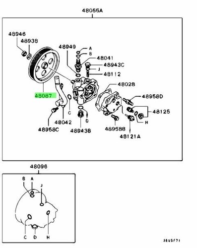 Pulley oil pump for - p/s,