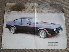 Ford Capri A3 Poster 1980s Turbo Unknown Magazine