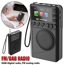  Mini Portable Pocket LCD Digital DAB/DAB+ FM Radio MP3 Clock USB Rechargeable