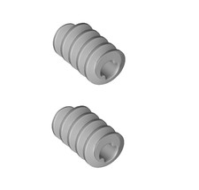 LEGO x2 Technic Gear Worm Screw Long Axle Opening Type II 32905 Light Bluish Gry