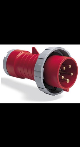 K9206 red 16a e plug - red, 3p+n+e
