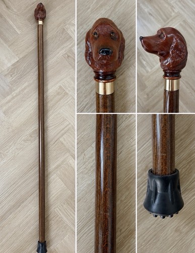 Resin dog head walking stick - head,