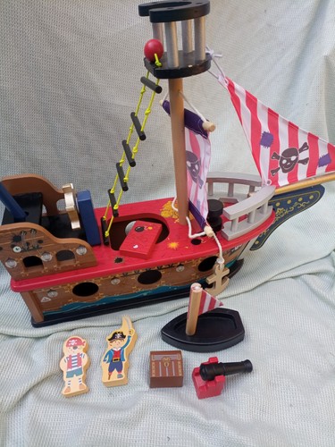 Elc wooden pirate ship play - wooden,