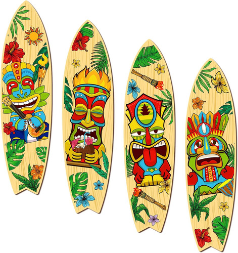 Pcs tiki surfboard wall - 4,