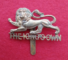 The Kings Own Regiment Brass Military Cap Badge.    A1-30