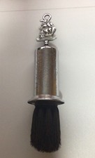 VINTAGE/RETRO METAL  FIREPLACE BRUSH (SHIP FEATURE ON HANDLE) SEE PHOTOS