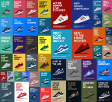 Adidas MUSIC Inspired Minimalist Casuals Trainer Graphic Posters ART Print A1,A3