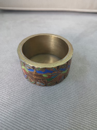 Antique enameled brass chinese - enameled,