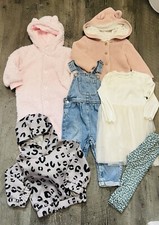 ? Baby Girl 9-12  Months Bundle Christmas Dress Winter Next Dungarees Snowsuit