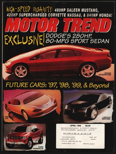 April 1996 motor trend - april,