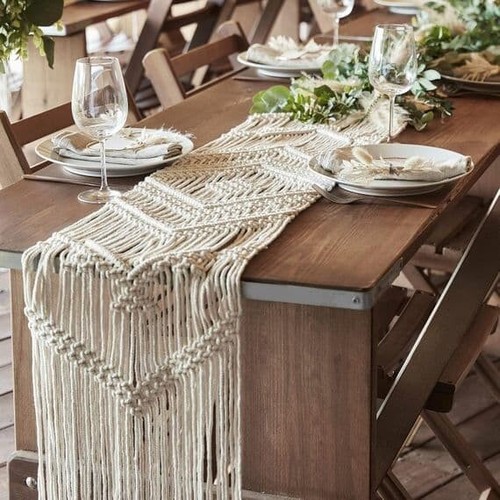Macrame table runner - macrame,