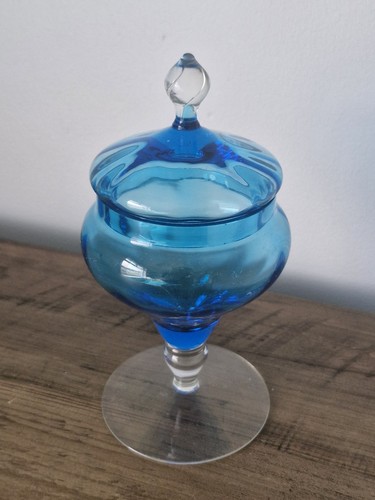 Vintage glass pedestal - vintage,