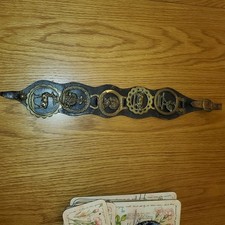 Large Horse Brass Leather