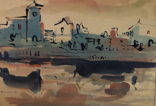 Original watercolour coastal - watercolour,, 'coastal