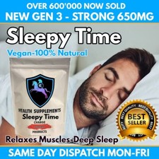 Sleeping Pills Strong 650mg Aids Best Sleep Sleepy Time Capsules Tablets