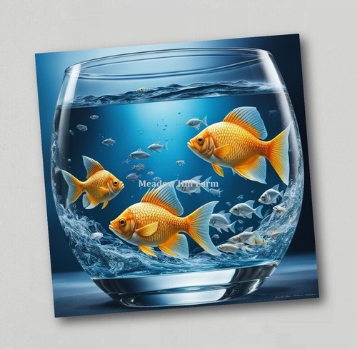 Fridge magnet goldfish classic - goldfish,