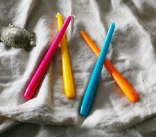 Premium Taper Candles, Dinner/Wedding Candle Bright Neon Blue Pink Yellow Orange