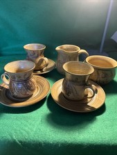 Alvingham Pottery 8 Pieces dated 1980 crafted in East Lindsey, Lincolnshire.