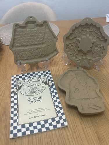 Vintage brown bag cookie molds - brown,