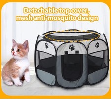 Folding pop pet playpen - up,