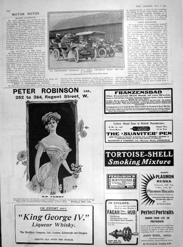 Old antique print 1905 - old,