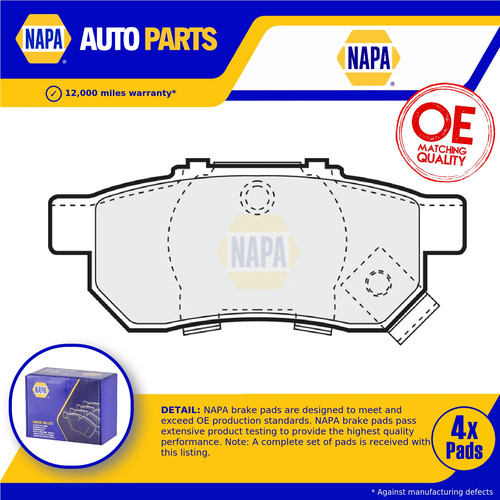Brake pads set - rear, nbp1705
